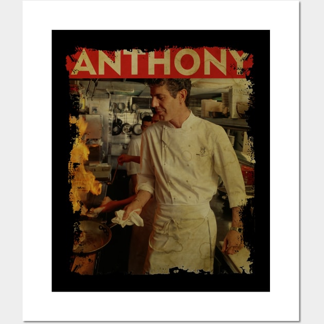 TEXTURE ART- Anthony Bourdain - RETRO STYLE Wall Art by ZiziVintage